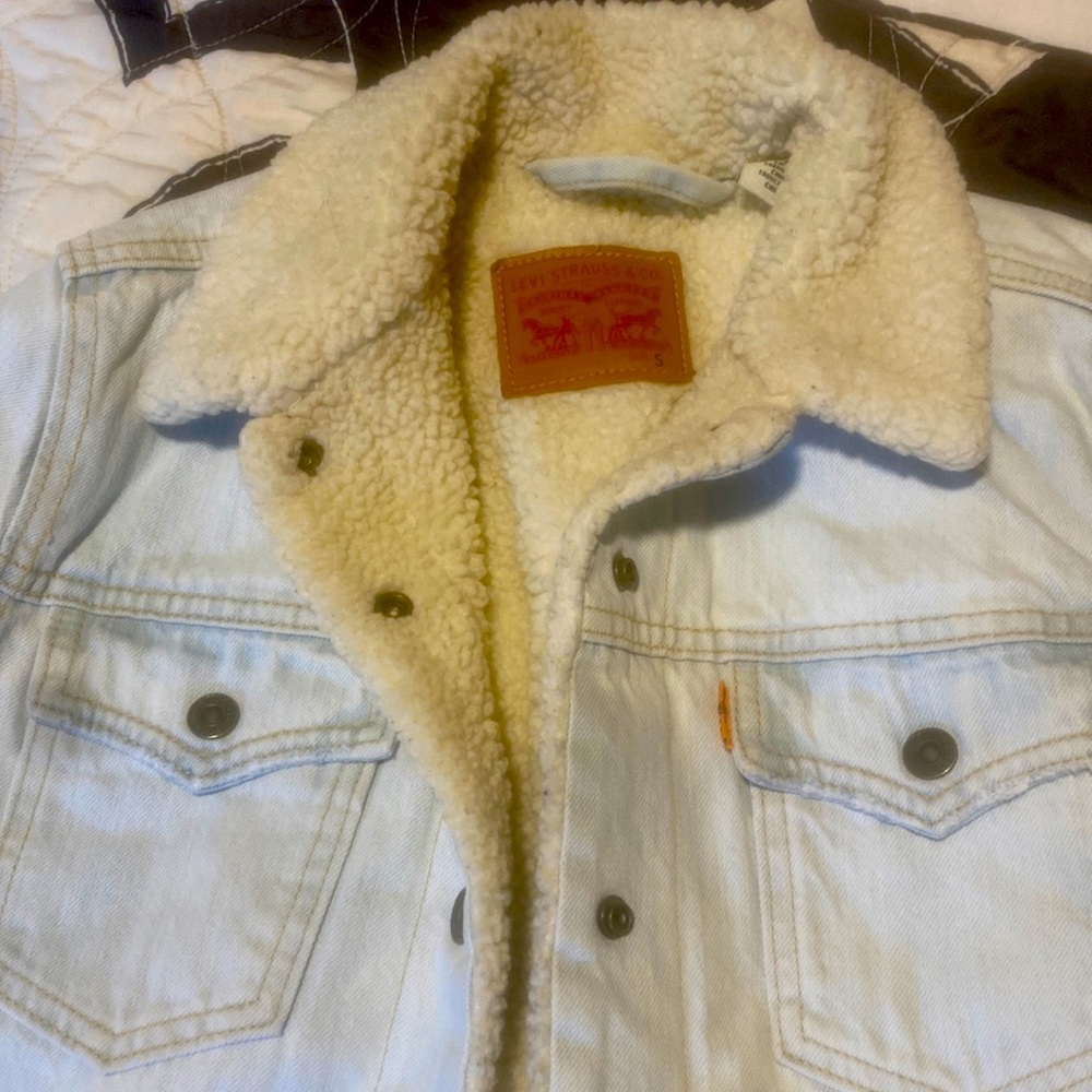 Levi light wash Sherpa jacket